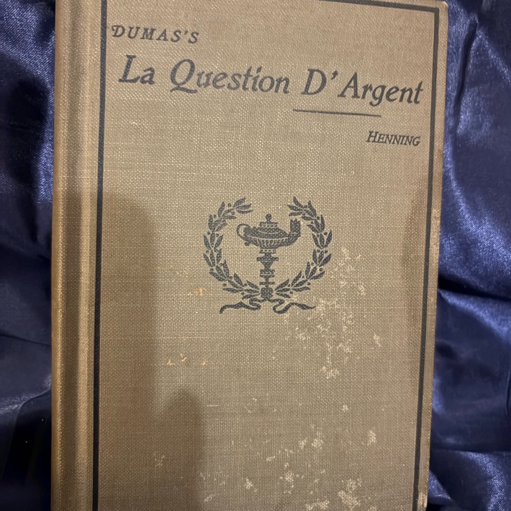 Vintage Dumas's La Question D'Argent Book in Brown